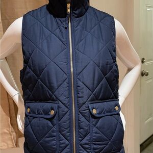 J. Crew Navy Quilted Vest